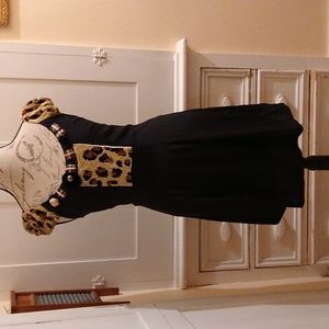 Yoana Baraschi black sequinned dress Sz 4